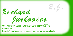 richard jurkovics business card